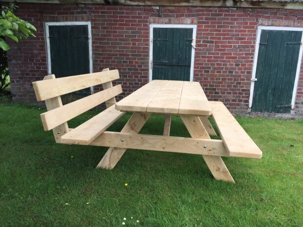 Picknicktafel rugleuning