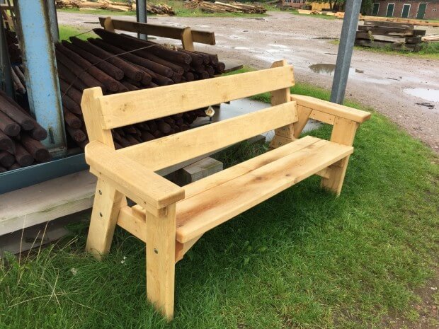 eikenhouten tuinbank