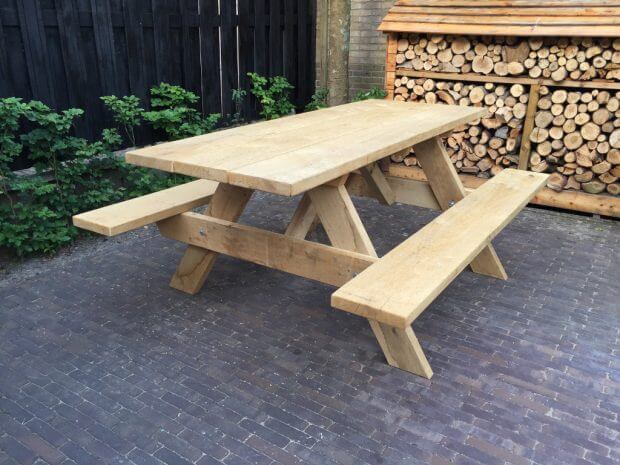 eiken picknicktafel kopen