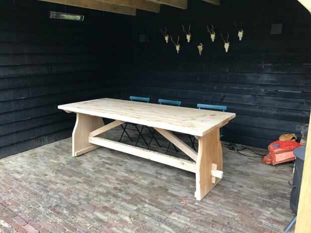 kloostertafel eikenhout