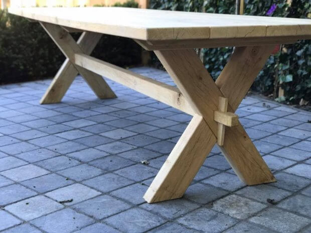 Eiken tuintafel op maat